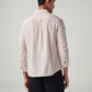 Men's Striped Slim Fit Textured Shirt - Back View