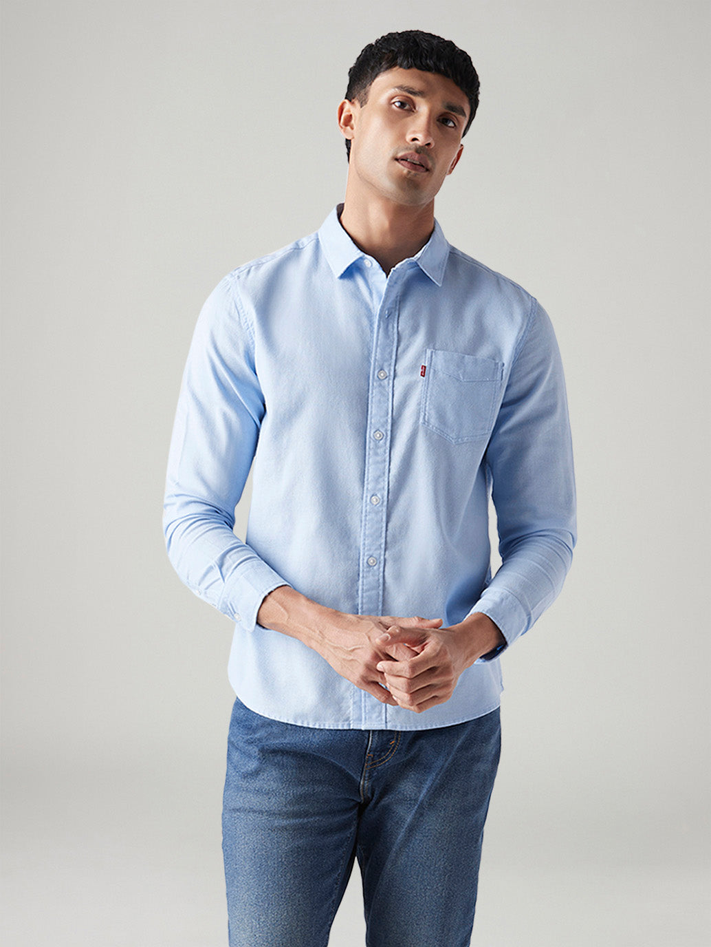 Men's Solid Slim Fit Oxford Shirt