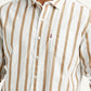 Men's Striped White Slim Fit Shirt - Detail View