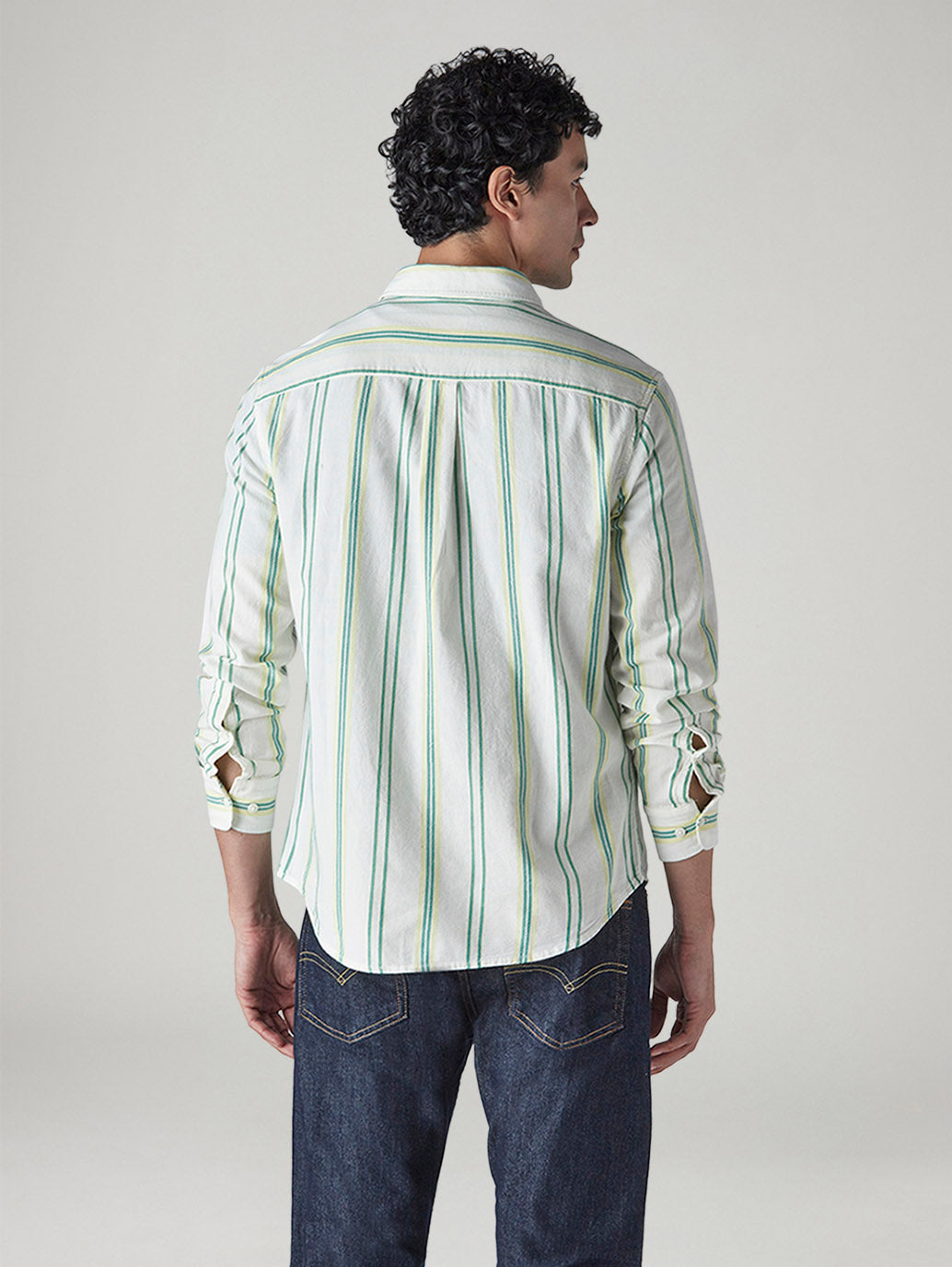 Men's Striped Slim Fit Poplin Shirt - 20 View