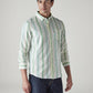 Men's Striped Slim Fit Poplin Shirt - 20 View