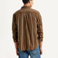 Men's Striped Slim Fit Shirt - Back View
