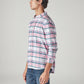 Men's Checkered Slim Fit Shirt - Side View