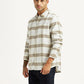 Men's Checkered White Slim Fit Shirt - Side View