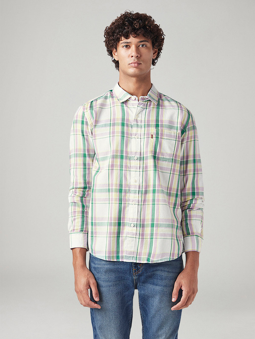 Men's Checkered Slim Fit Shirt - 50698758-92ca-4819-90b9-43a2748df174 View
