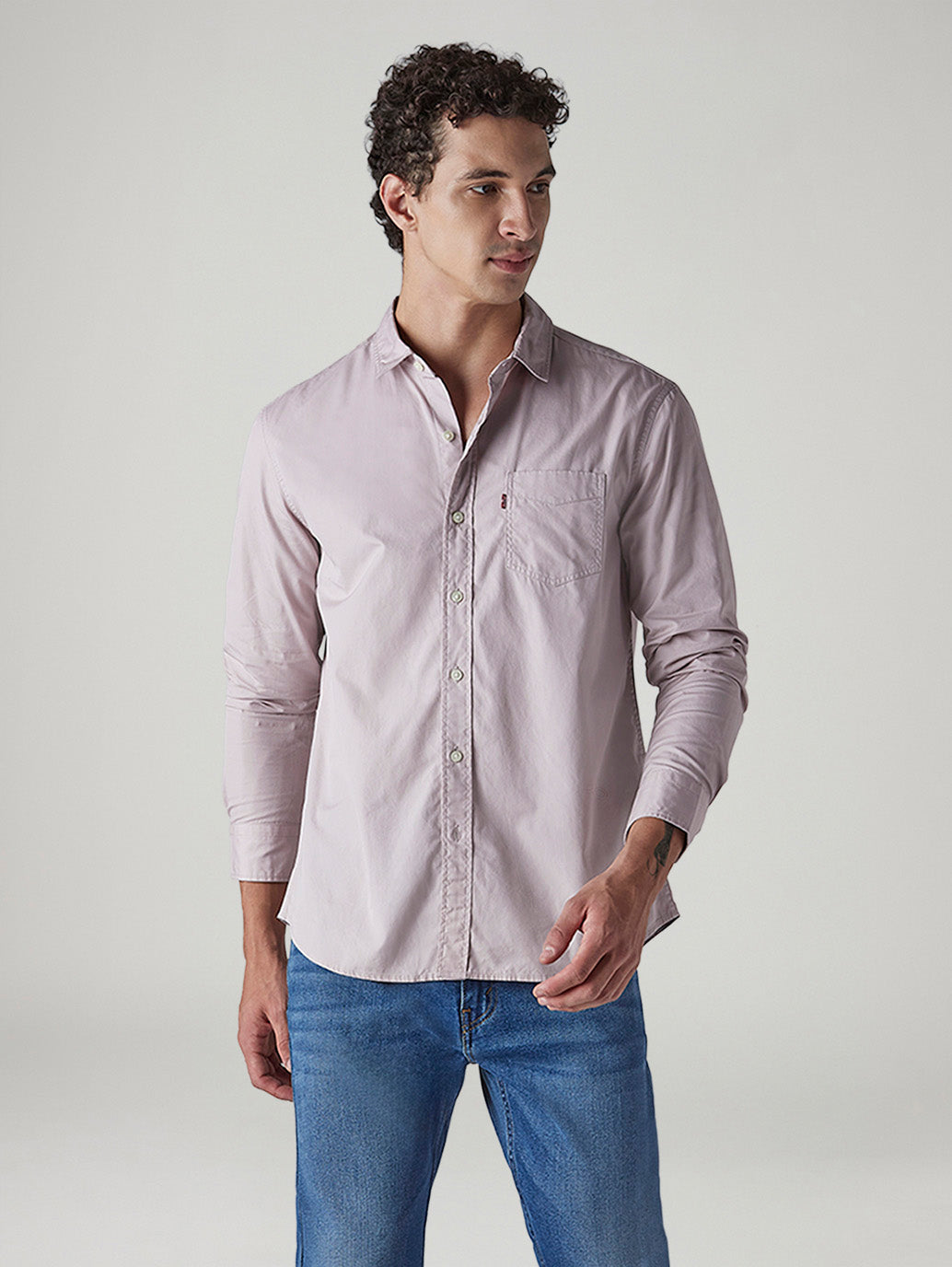 Men's Solid Slim Fit Poplin Shirt
