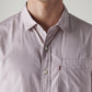 Men's Solid Slim Fit Poplin Shirt - Detail View