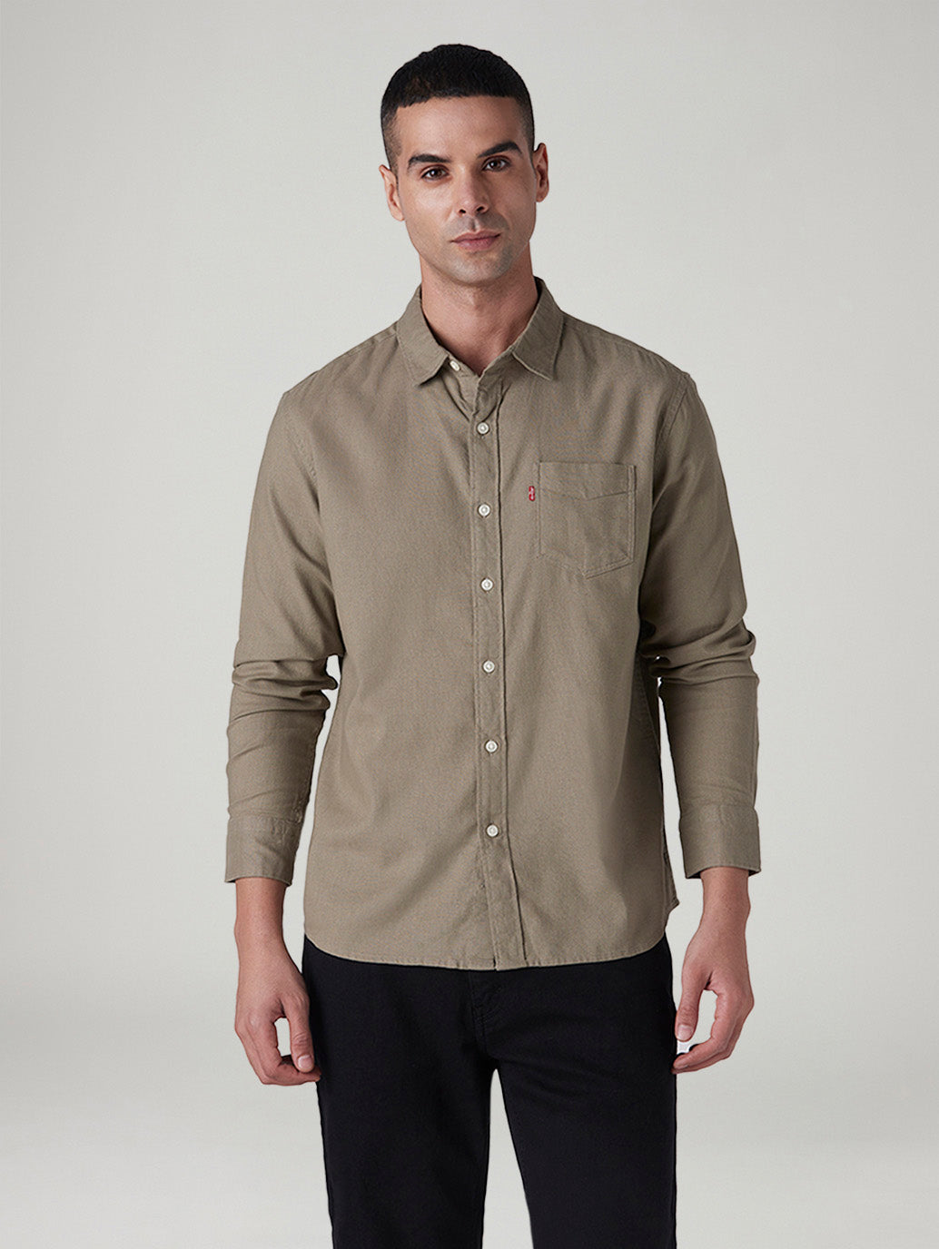 Men's Solid Slim Fit Oxford Shirt - 20 View