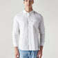 Men's Solid Slim Fit Oxford Shirt - Front View
