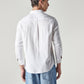 Men's Solid Slim Fit Oxford Shirt - Back View