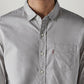Men's Solid Slim Fit Poplin Shirt - detail View