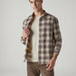 Men's Checkered Slim Fit Textured Shirt - Styleshot View