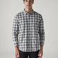 Men's Checkered Slim Fit Shirt - Front View