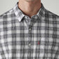 Men's Checkered Slim Fit Shirt - Detail View