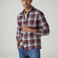 Men's Plaid Slim Fit Crepe Shirt - Styleshot View