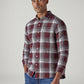Men's Plaid Slim Fit Crepe Shirt - Side View
