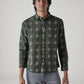 Men's Checkered Slim Fit Dobby Shirt - Front View