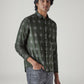 Men's Checkered Slim Fit Dobby Shirt - Side View