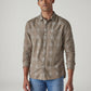Men's Checkered Slim Fit Dobby Shirt - Front View