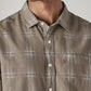 Men's Checkered Slim Fit Dobby Shirt - Detail View