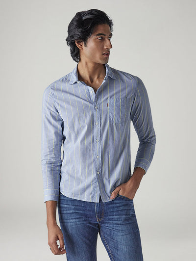 levi's Men's Checkered Slim Fit Poplin Shirt-picture-38