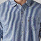 Men's Striped Slim Fit Textured Shirt - 20 View