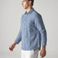 Men's Striped Slim Fit Textured Shirt - 20 View