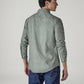 Men's Solid Slim Fit Chambray Shirt - Back View