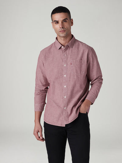 levi's Men's Solid Slim Fit Overdyed Shirt-picture-42