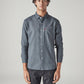 Men's Solid Slim Fit Oxford Shirt - Front View