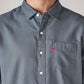 Men's Solid Slim Fit Oxford Shirt - Detail View
