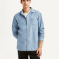 Men's Solid Light Blue Slim Fit Shirt - Styleshot View