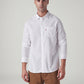 Men's Solid Slim Fit Oxford Shirt - Front View