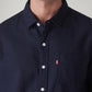 Men's Solid Slim Fit Oxford Shirt - Detail View
