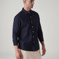 Men's Solid Slim Fit Oxford Shirt - Side View