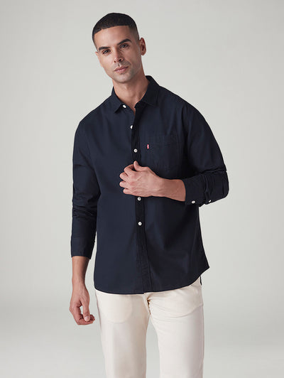 levi's Men's Solid Slim Fit Poplin Shirt-picture-11