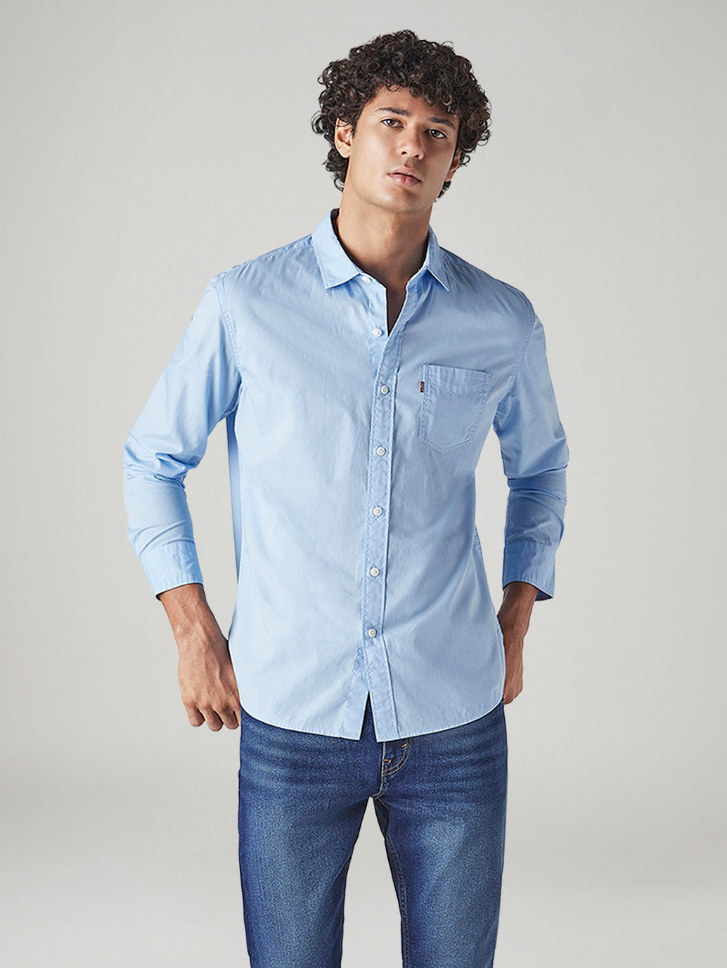 Men's Solid Slim Fit Poplin Shirt