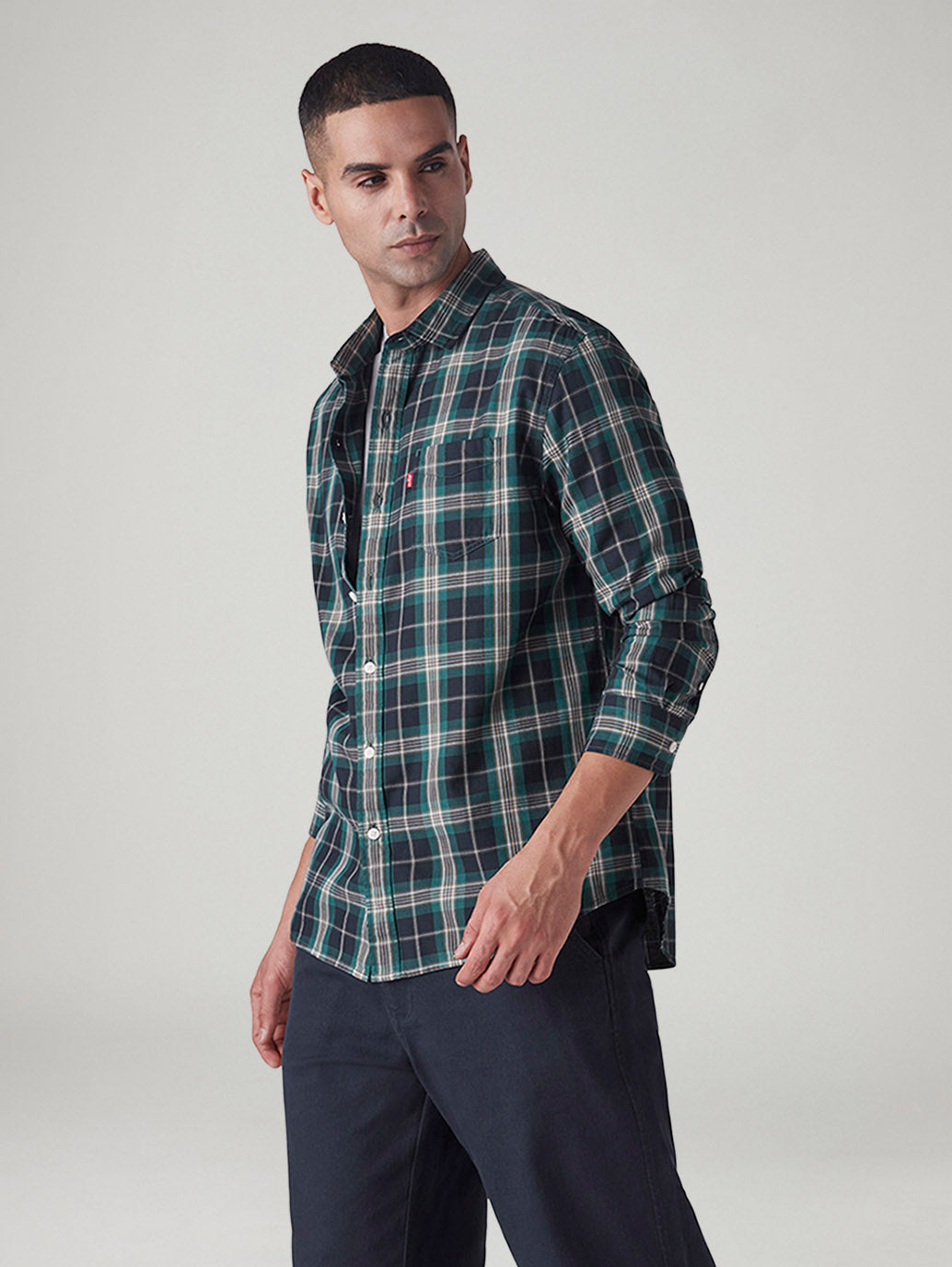 Men's Checkered Slim Fit Shirt