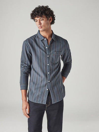 Men's Striped Slim Fit Shirt-image-41