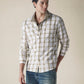 Men's Checkered Slim Fit Linen Shirt - eb0e8cb3-96e4-4087-9d2f-0a9292dabffe View