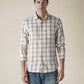 Men's Checkered Slim Fit Linen Shirt - d4168b04-1d72-4933-baf0-7bce03471d8d View