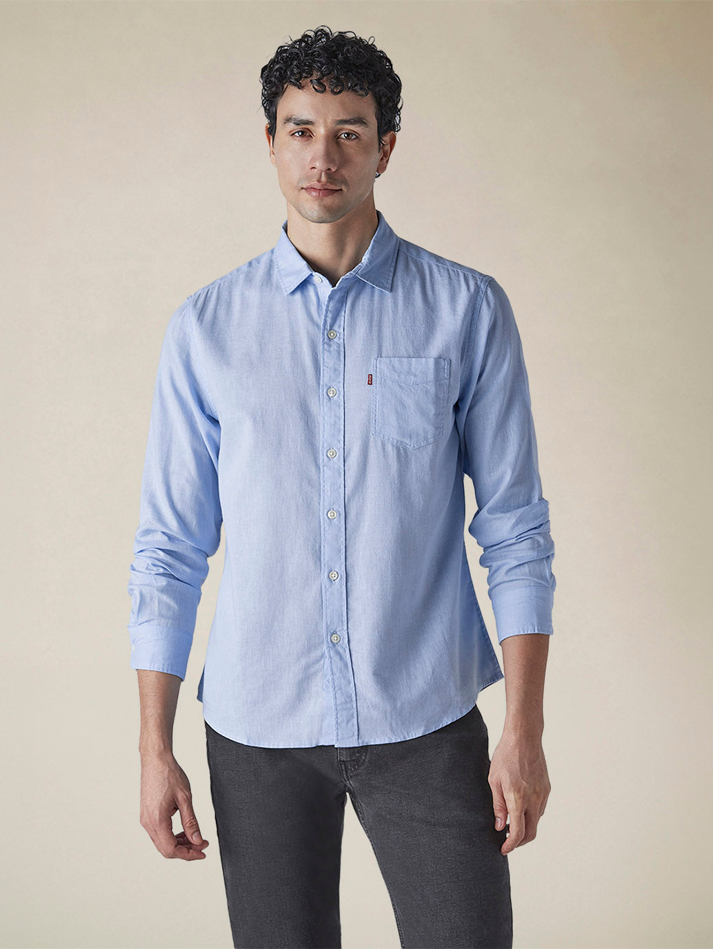 Men's Solid Slim Fit Linen Shirt - 1ea54774-0582-4052-bf72-97b981f94059 View