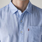 Men's Solid Slim Fit Linen Shirt - Detail View