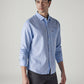 Men's Solid Slim Fit Linen Shirt - Side View