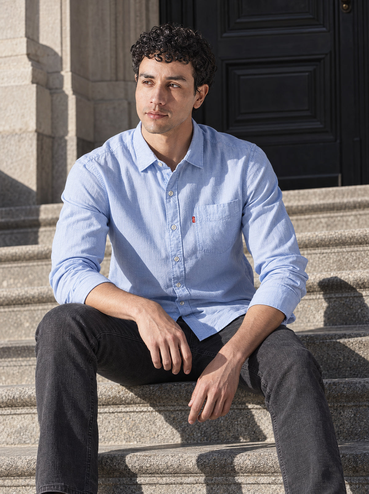 Men's Solid Slim Fit Linen Shirt