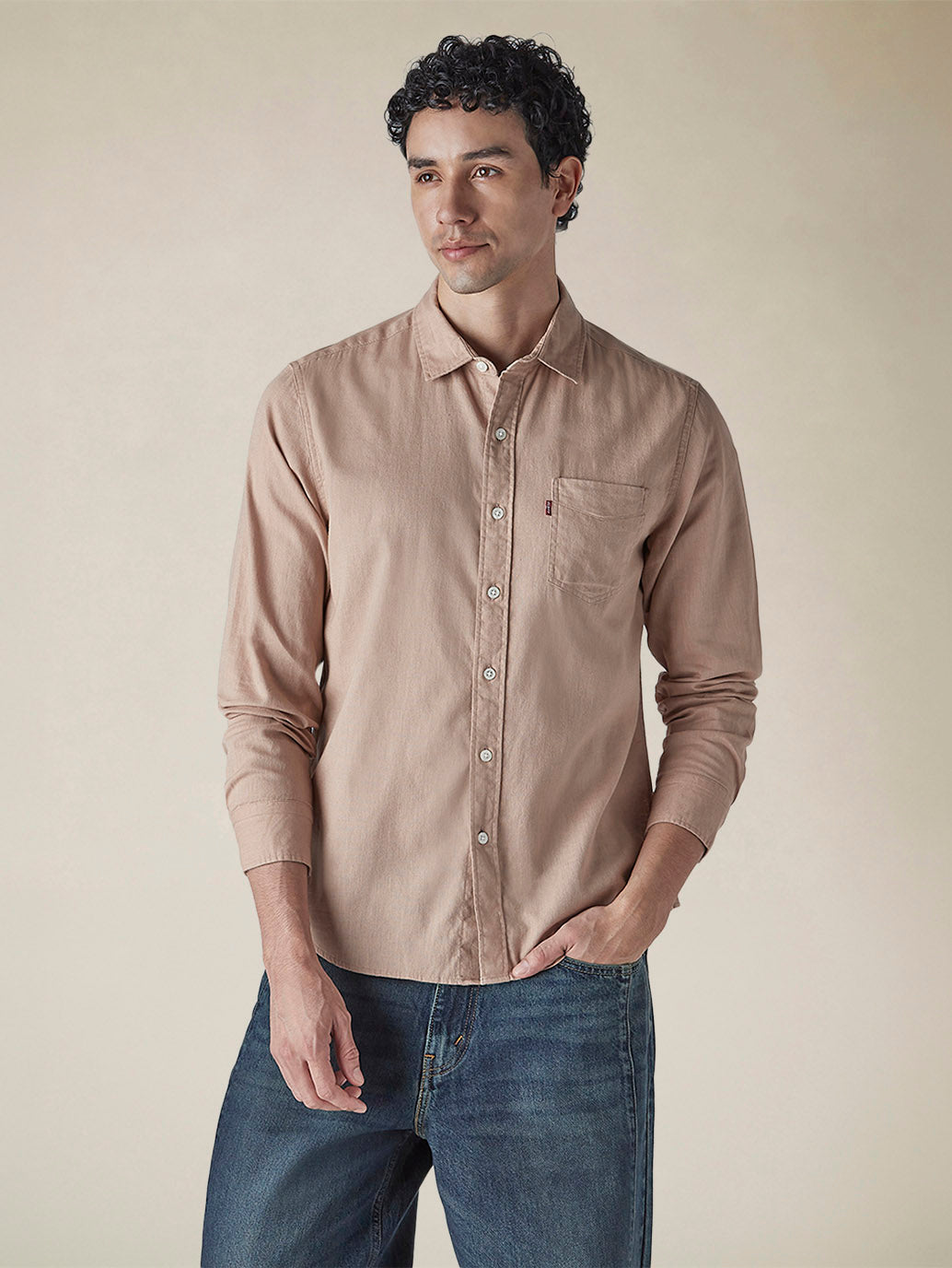 Men's Solid Slim Fit Linen Shirt