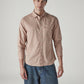 Men's Solid Slim Fit Linen Shirt - Front View