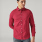 Men's Solid Slim Fit Oxford Shirt - Front View