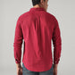 Men's Solid Slim Fit Oxford Shirt - Back View