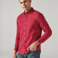 Men's Solid Slim Fit Oxford Shirt - Side View
